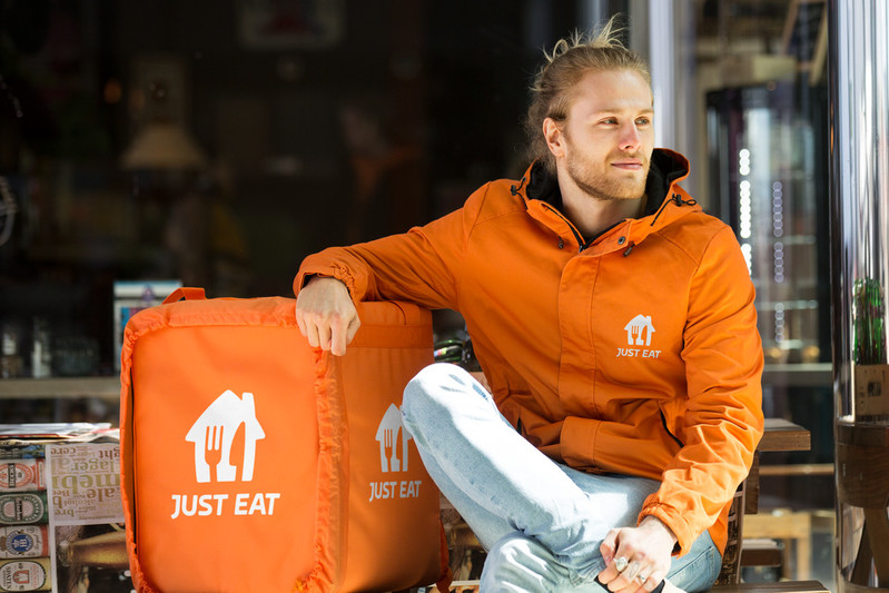 A Just Eat male courier