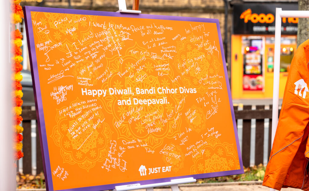 A Diwali celebration at a Just Eat StreeMeet event