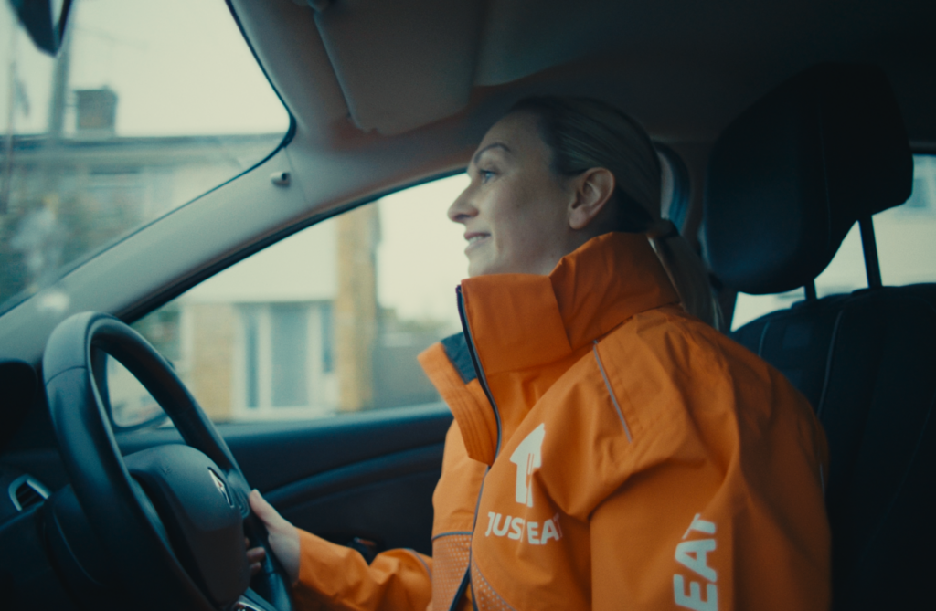 A picture of a Just Eat courier called Natalie